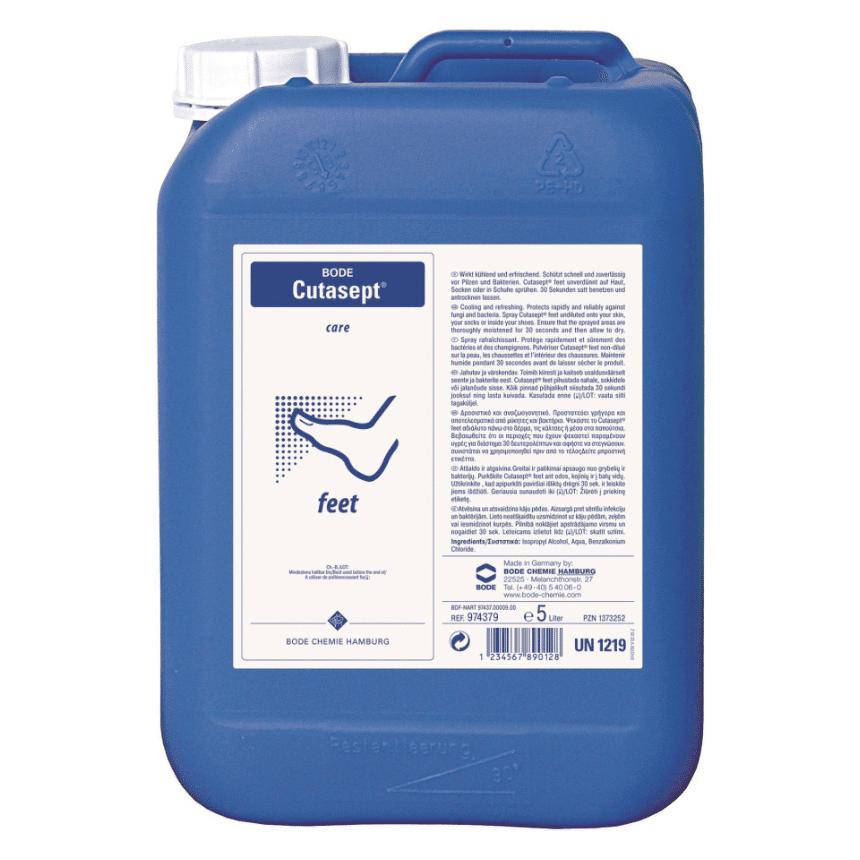 Hartmann Bode Cutasept feet 5 L alkoholisches Spray mit Zweifach-Wirkung (5000 ml) (01373252)