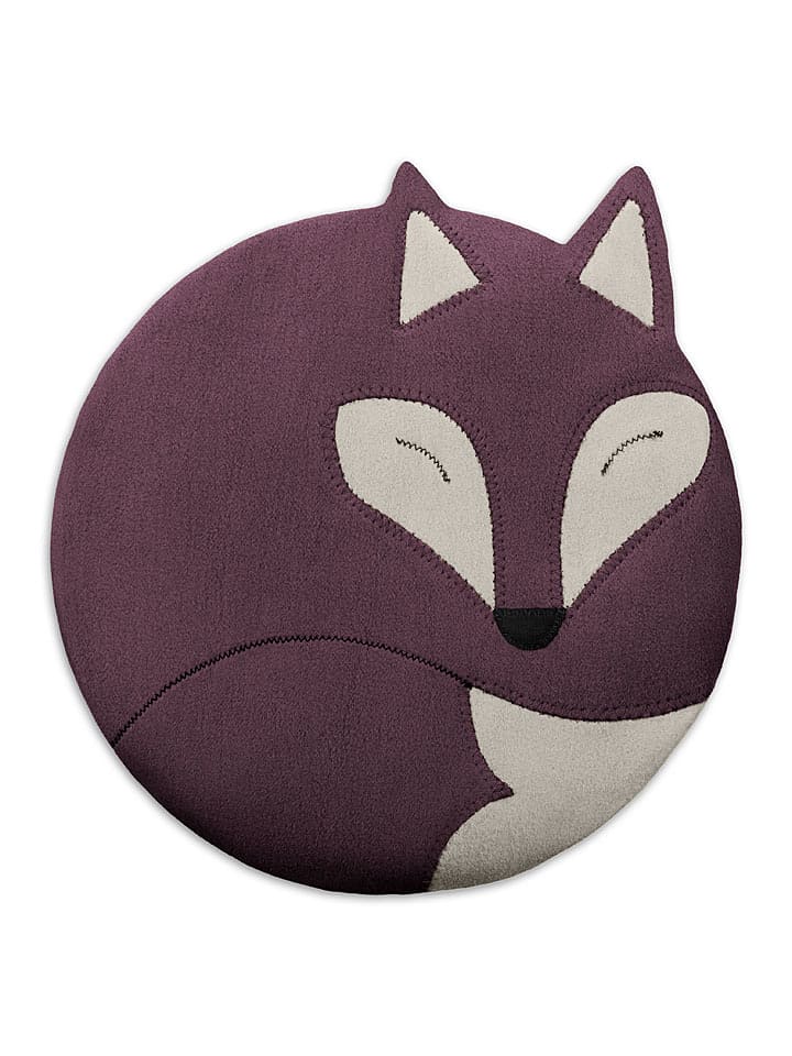 Leschi Bio-Körnerkissen für Bauch und Rücken "Fuchs Luca" in Lila - (B)25 x (H)25 cm - onesize