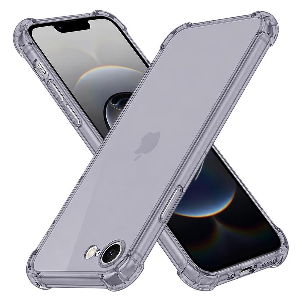 Techsuit - Shockproof Clear Silicone - iPhone 16e - Smoke Black (Apple iPhone 16e, Apple iPhone 17e) (59432375)