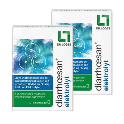 2x Diarrhoesan elektrolyt Plv.z.Her.e.Lsg.z.Einnehmen 2x10 St Pulver zur Herstellung einer Lösung zum Einnehmen
