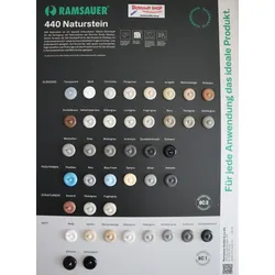 Ramsauer 440 Naturstein Silikon Dichtstoff Farbkarte-Tupfenkarte