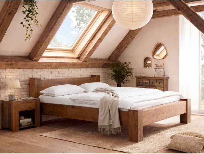massivum Holzbett Bett Osbon Akazie
