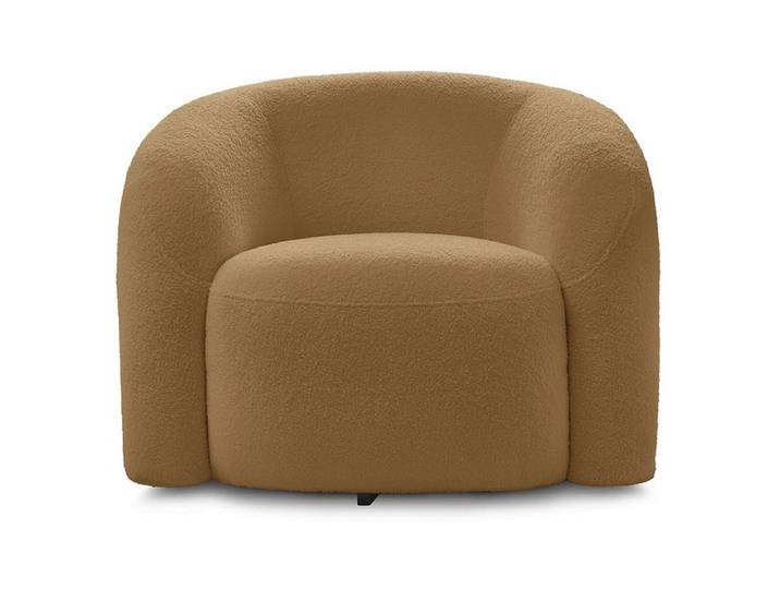 Sessel BOBOCHIC ELINA Boucle-Stoff gelb