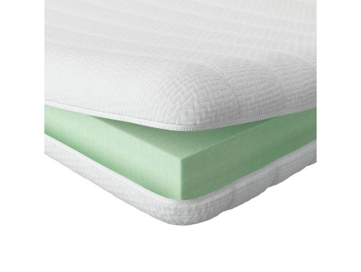 AM Qualitätsmatratzen Basic Topper weich 140/210 cm - 6cm Höhe & Toledo Bezug, Weiß, Uni, Füllung: Polyetherschaumkern, Rechteckig, 140x210 cm, Bezug rundum abnehmbar, Schlafzimmer, Matratzen, Topper