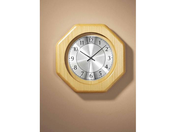 Wanduhr mit Funkwerk, Buche