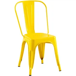 BIG Möbel GmbH Industrie Stuhl Ferro gelb | Tolix Stil Stuhl | stapelbar