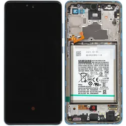 LCD-Kompletteinheit inkl. Akku für Samsung Galaxy A72 A725F, blau