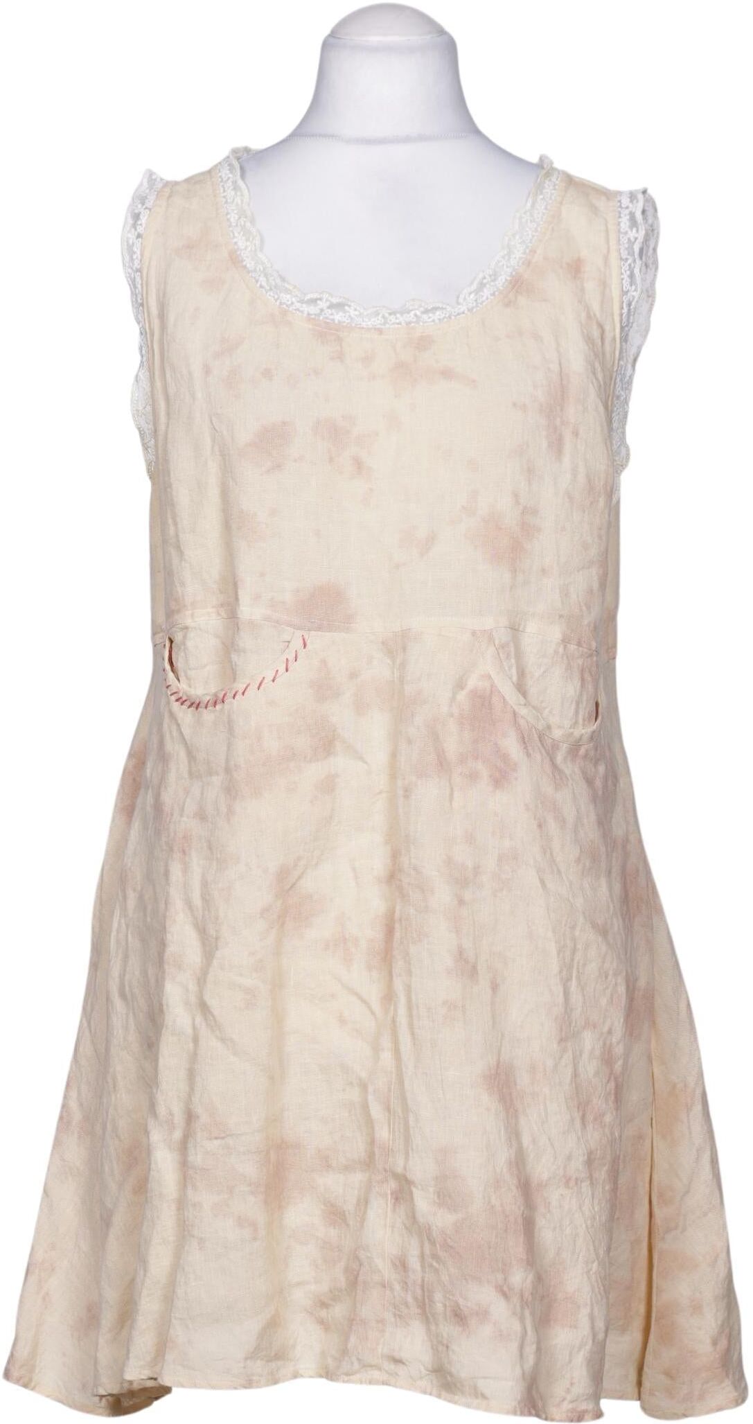 Ewa i Walla Damen Kleid, Beige, Gr. L, Leinen - Second Hand