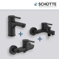 SCHÜTTE Wannenarmatur DENVER, Wasserhahn Bad Schwarz matt