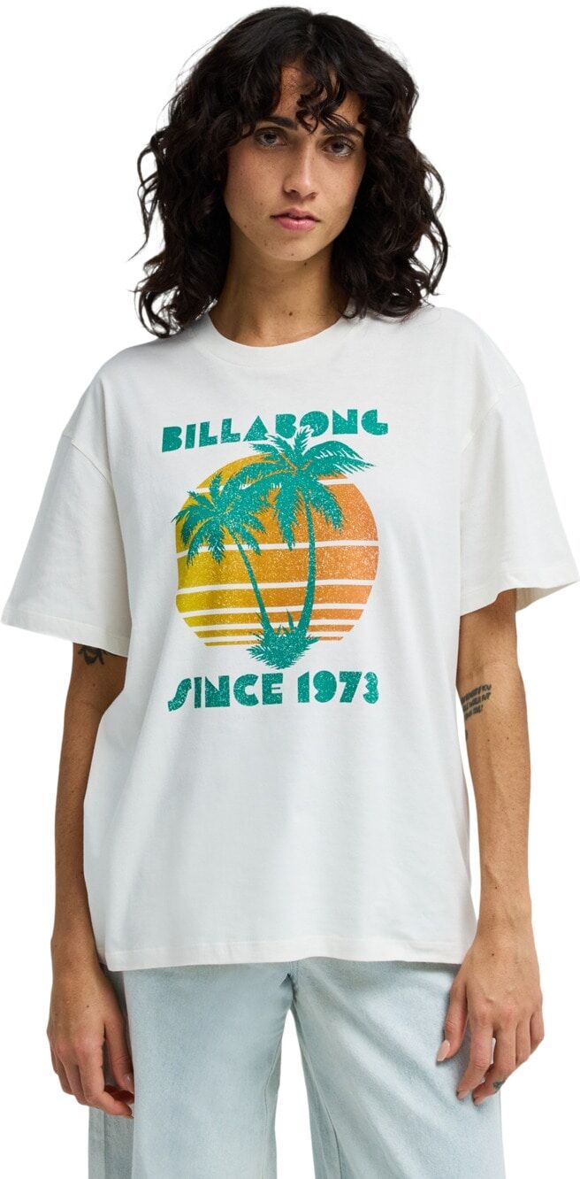 T-Shirt BILLABONG "My Beach Club", Damen, Gr. L, weiss (weiß), Obermaterial: 100% Baumwolle., Shirts T-Shirt weiß L