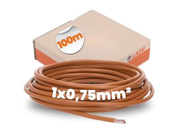 Lapp 4510032 Schakeldraad H05V-K 1x0,75 mm² Bruin - 100 m Soepele Kabel