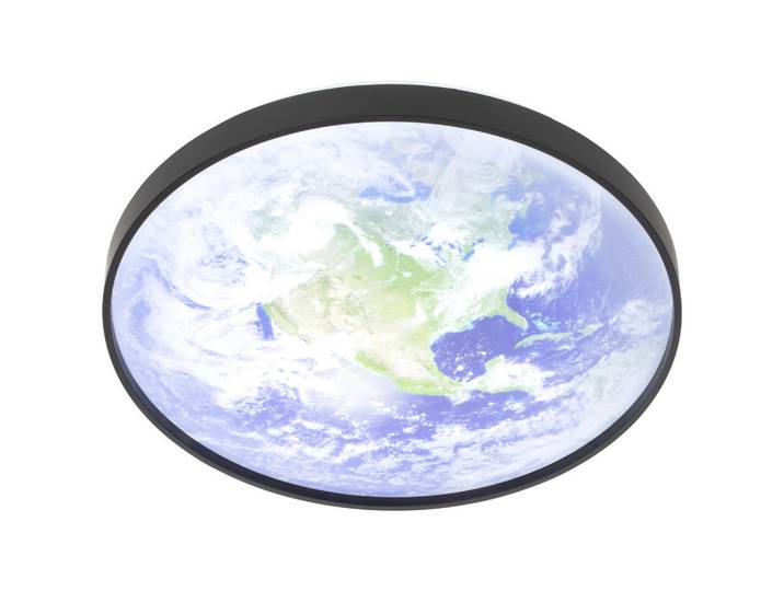 Novel Led-Deckenleuchte, Opal, Metall, Kunststoff, Weltkarte, rund, F, 10 cm, RoHS, Bsci, Farbtemperaturwechsler, einfach zu transportieren, Lampen & Leuchten, Innenbeleuchtung, Deckenlampe, Deckenlampen