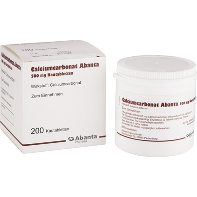 Abanta Pharma GmbH CALCIUMCARBONAT ABANTA 500 mg Kautabletten 200 St 13967519