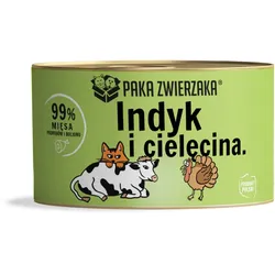 Paka Zwierzaka - Truthahn und Kalbfleisch Nassfutter 12x200g