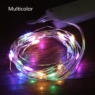 Inspire Curations 2M 20 LED Battery Operated Copper Wire Fairy String Lights multicolor