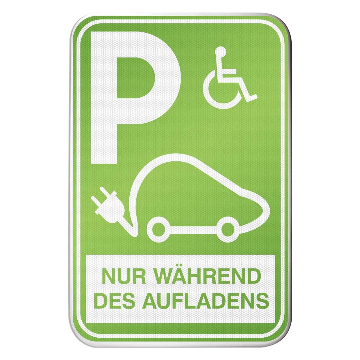 Brady I/EVP7/DE/RFLB-400X600-1, Parkschild für Elektrofahrzeuge - Parkplatz für das Aufladen Ihres (310302)