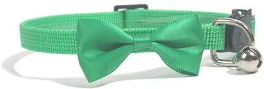 Uplift Picks Adjustable Bow Cat Collar With Bell For Cute Pet Styling green
