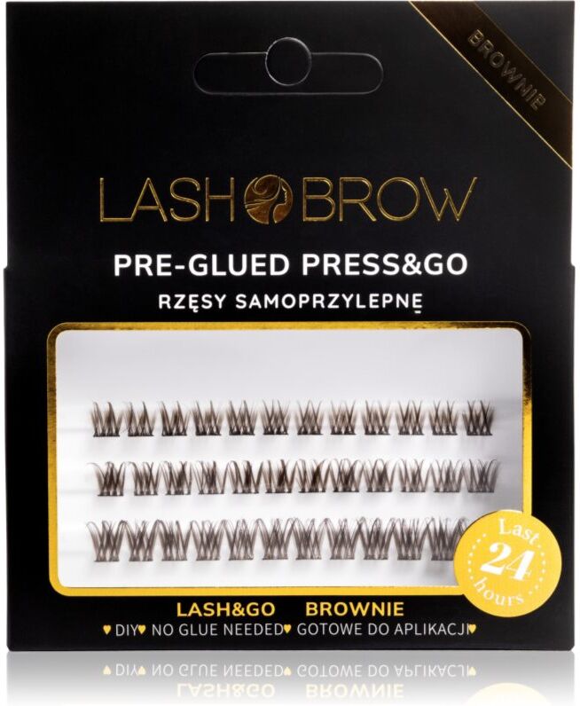 Lash Brow Press&Go Self-Adhesive Eyelashes self-adhesive cluster lashes Daily Natural Brownie 1 pc
