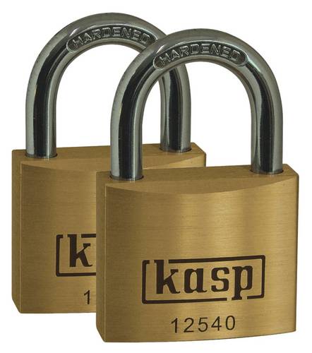 KASP K12525D2 Vorhängeschloss 25mm gleichschließend Goldgelb Schlüsselschloss