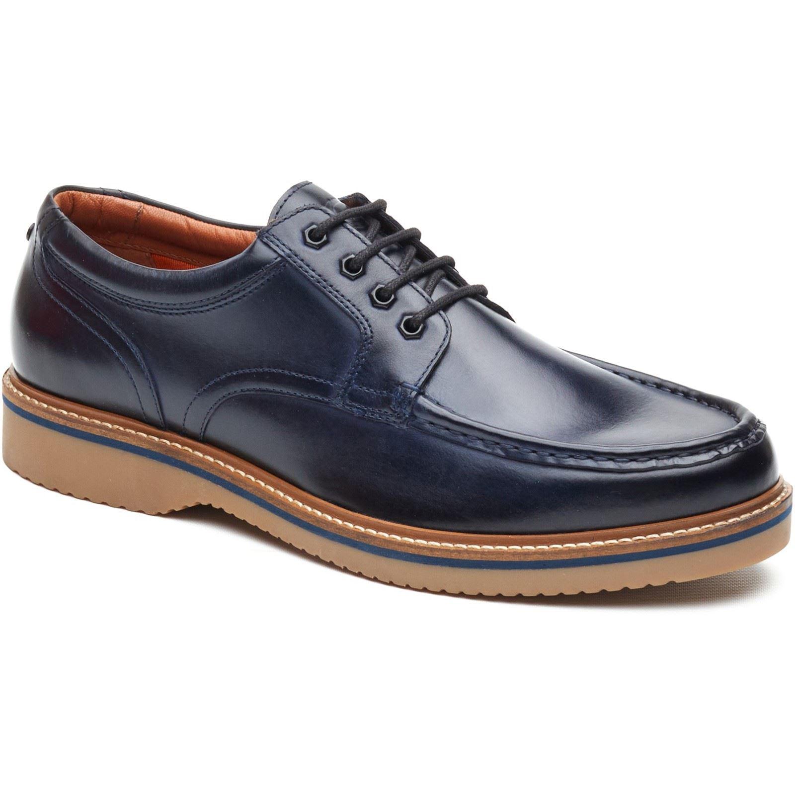 Base London Langdon Leren Herenschoenen in Marineblauw