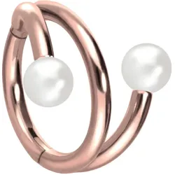 Titan Segmentring Clicker mit Innengewinde 3 RINGE + 2 SYNTHETISCHE PERLEN