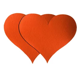 Deko-Herzen 2er-Set - PODIUM - Orange