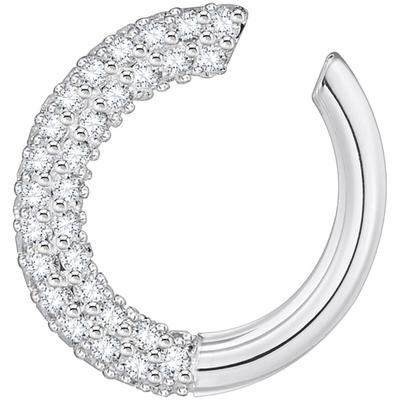 Ohrklemme THOMAS SABO "Schmuck Silber 925 Ohrring Earcuff", silber (silberfarben, kristallweiß, kristallweiß), Ohrringe, Damen, Silber 925 (recycelt), mit Zirkonia (synth.)