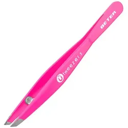 Beter Tweezers Magnetic Slanted  Tip Pink