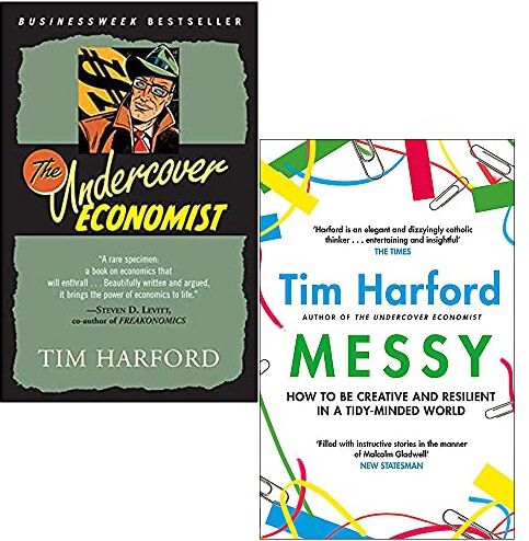 Random House Books The Undercover Economist & Messy How to Be Creative and Resilient By Tim Harford 2 Book set