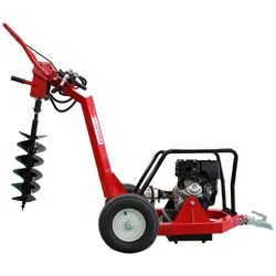 HZC power Hydraulischer Erdbohrer, Pendelbohrer Mit Benzinmotor & Bohrerset (BEB206)