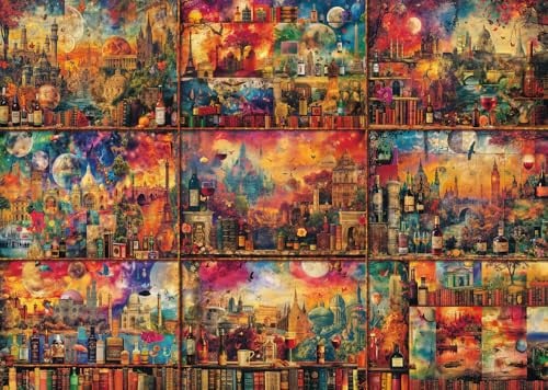 Schmidt Spiele Puzzel Reizen met Boeken en Wijn, 2000 stukjes