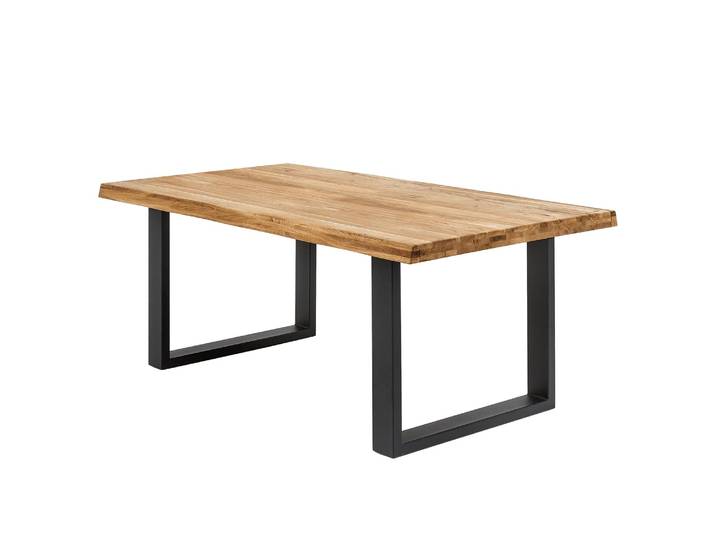 Esstisch Alessia 180cm Gerade Braun U-Form Schwarz
