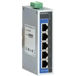 Moxa Industrial Unmanaged Ethernets (5 Ports), Netzwerk Switch, Schwarz