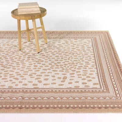 Balta Rugs Amadeus Leopard Print Border Indoor/Outdoor Area Rug