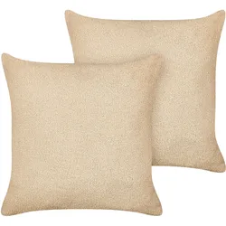 DEKOKISSEN 2er-Set Sandbeige 45/45 cm Leuzea