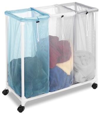 Whitmor 6208-2417 3-section Plastic/ Mesh Laundry Sorter