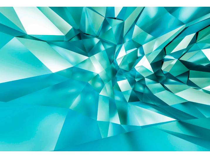 Fototapete KOMAR 3D Crystal Cave - Grösse 368 x 254 cm , bunt, B:368m L:254m, Papier, Tapeten, Fototapete, Wohnzimmer, Schlafzimmer