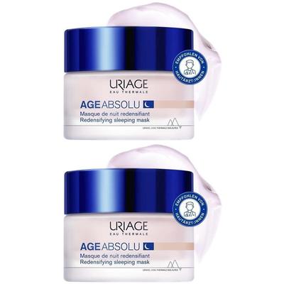 Uriage Age Absolu straffende Nachtmaske 2x 2x50 ml Nachtcreme