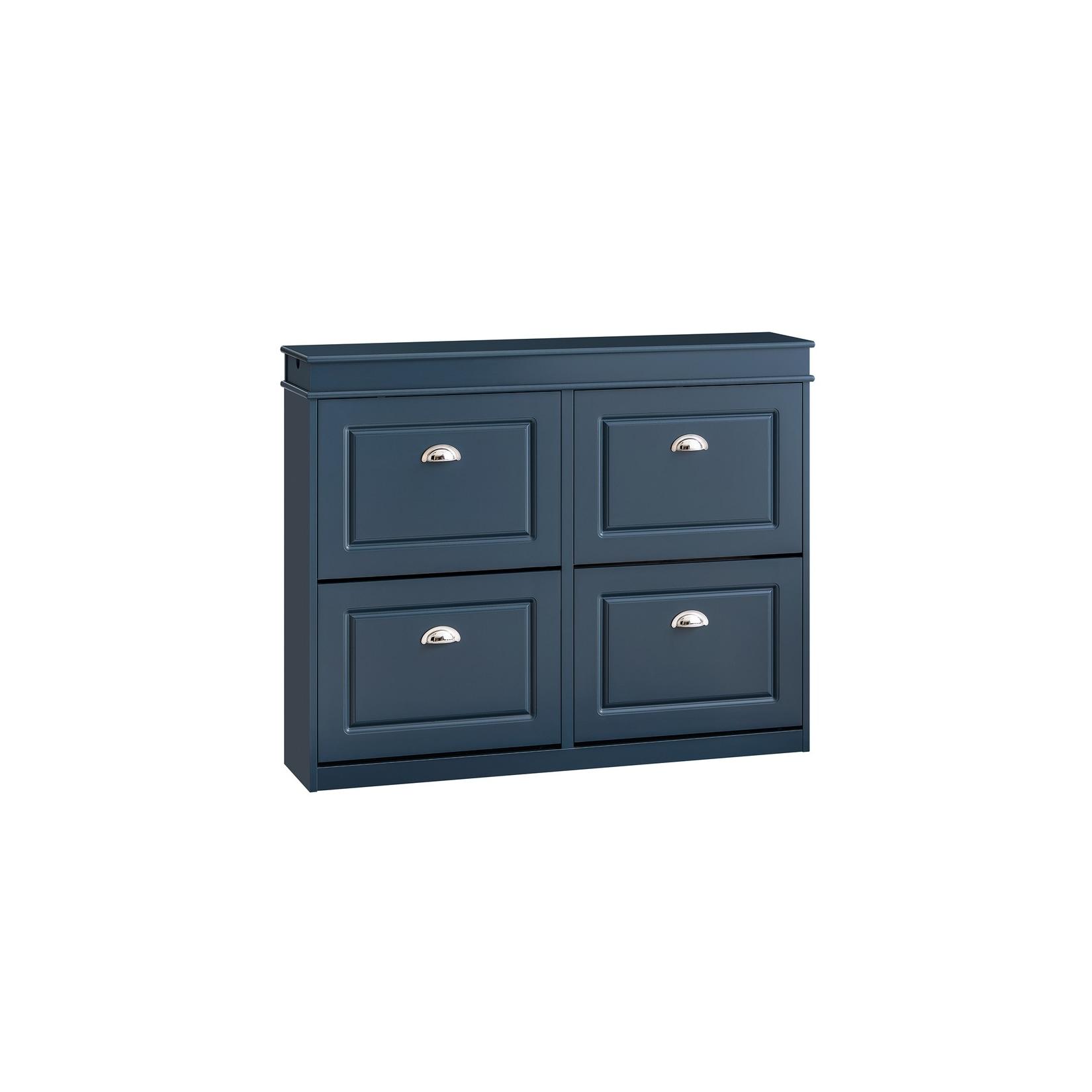 SoBuy Schuhschrank mit 2 Schubladen Blau 24x103,99x83,01cm Modern