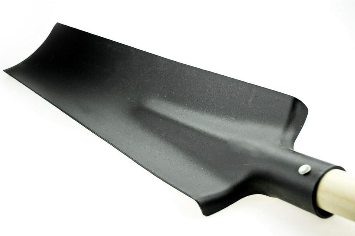 Drainageschep Kabelgootschep met T-handvat - Zwart Mat - 52 cm