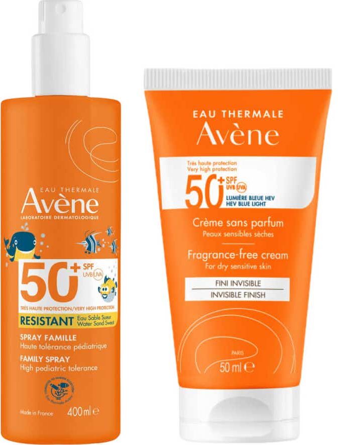 Avene Avène Pack Crema Spf50+ Sin Perfume 50 ml + Spray Familia Spf50+ 400 ml