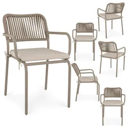 GARTENSTÜHLE VOLONTE 6er-Set braun