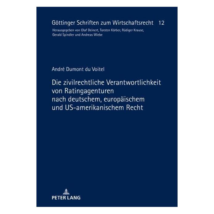 Peter Lang Dumont du Voitel:Die zivilrechtliche Ve (Deutsch, Hardcover, André Dumont du Voitel) (67839202)