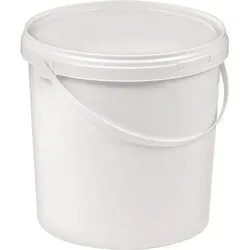 Eimer 10l PP weiß Bügelgr.u.Stülpdeckel D.270mm H.265mm
