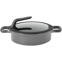 BergHoff Schmorpfanne mit Deckel StayCool, Pfanne + Kochtopf, Grau