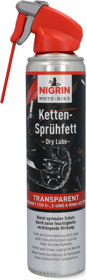 Nigrin Kettenspray Motobike Ketten-Sprühfett -Transparent [400 Ml] 20620 0.4l