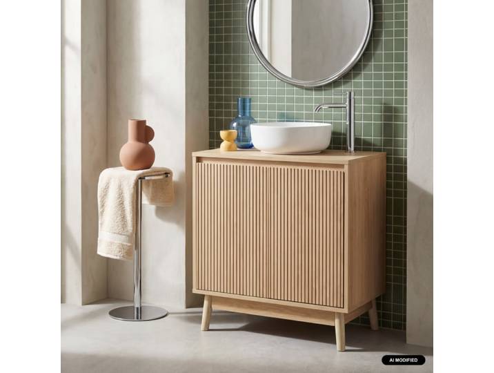 Meuble sous lavabo naturel