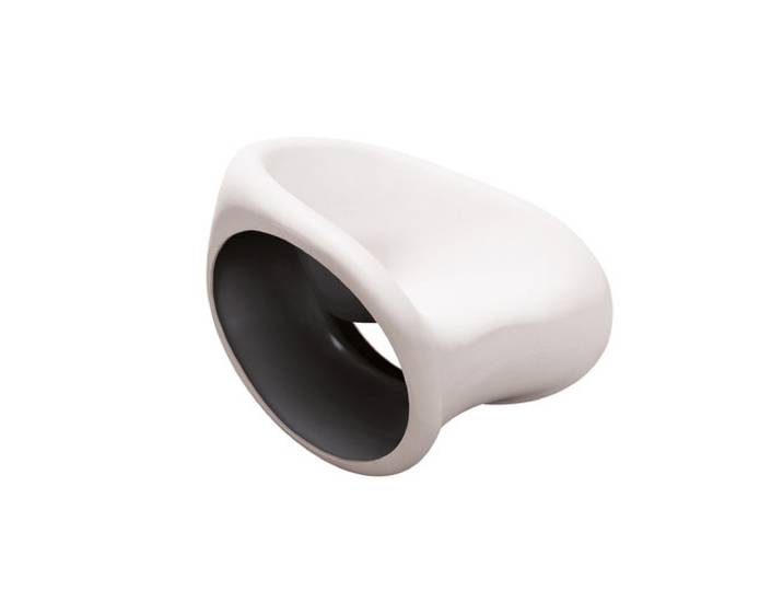 DRIADE fauteuil à bascule MT3 (Sable blanc / Noir - Polyéthylène)