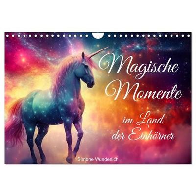 Magische Momente im Land der Einhörner (Wandkalender 2027 DIN A4 quer), CALVENDO Monatskalender