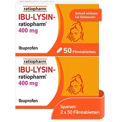 IBU LYSIN ratiopharm 400 mg Doppelpack 2X50 St